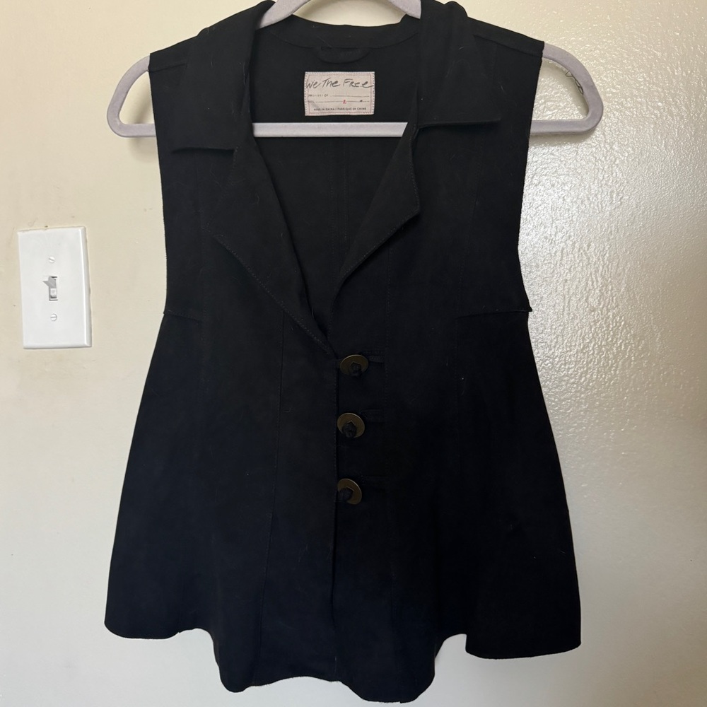 Free People Lacey Vegan Suede Vest
